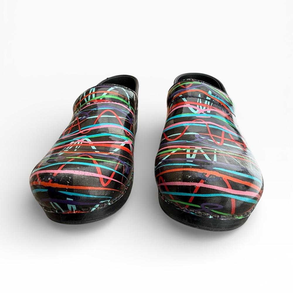 Dansko Professional Multicolor Streamers Patent Leather Women's EU 37 US 6.5-7 - Picture 10 of 15